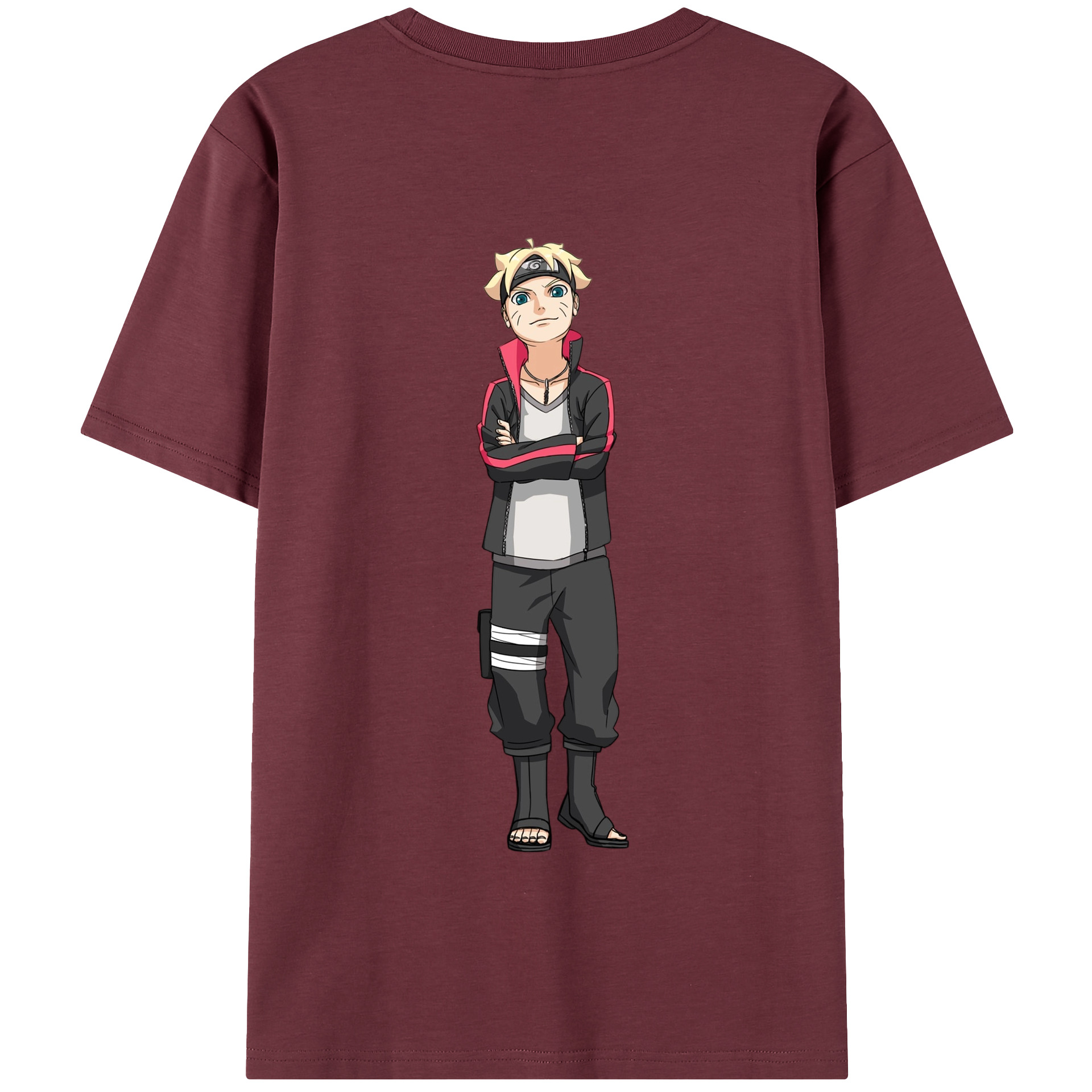 （画像用） NARUTO -ナルト- うずまき ボルト Uzumaki Boruto 綿100％半袖Tシャツ（背面プリント）